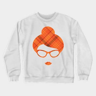 Plaid Head Silhouette Crewneck Sweatshirt